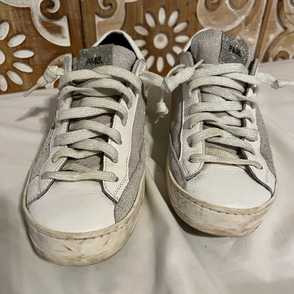P448 Women's Sneakers in White and Gray